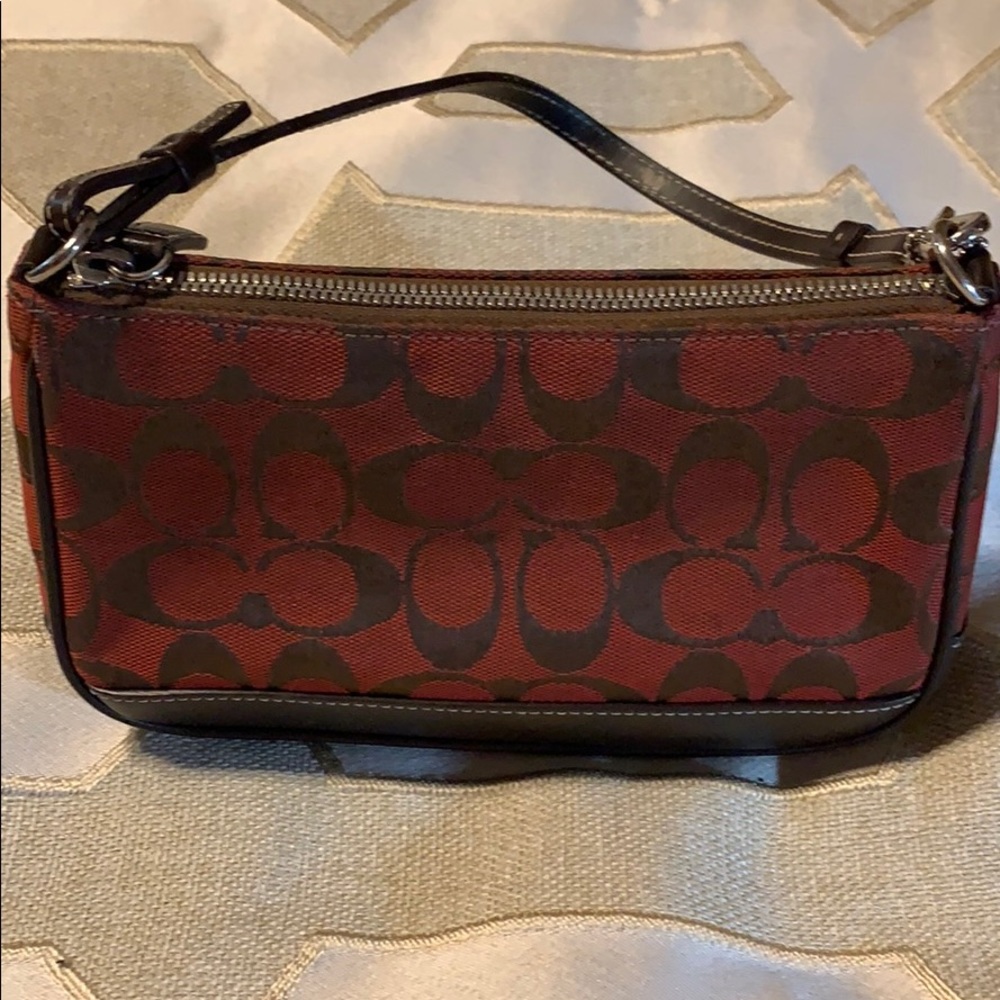 Red and chocolate small purse